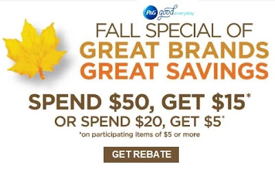 P&G fall savings rebate