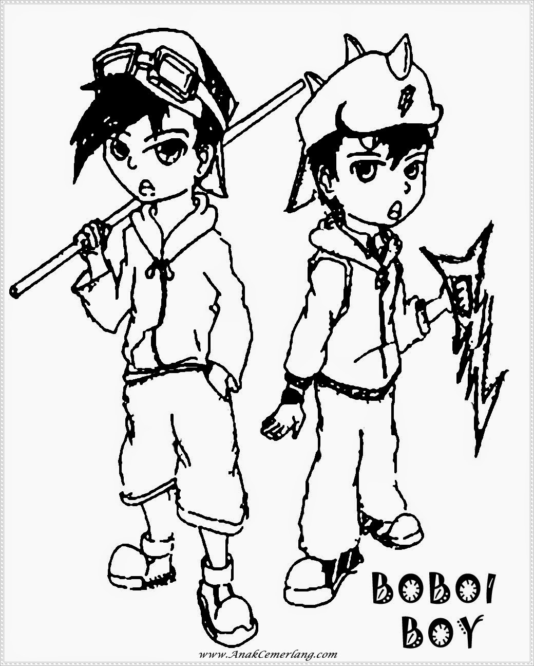 Mewarnai Gambar Boboiboy Bagian 1  Anak Cemerlang