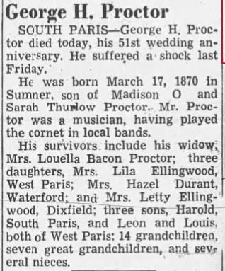 Obituary of George Henry Proctor