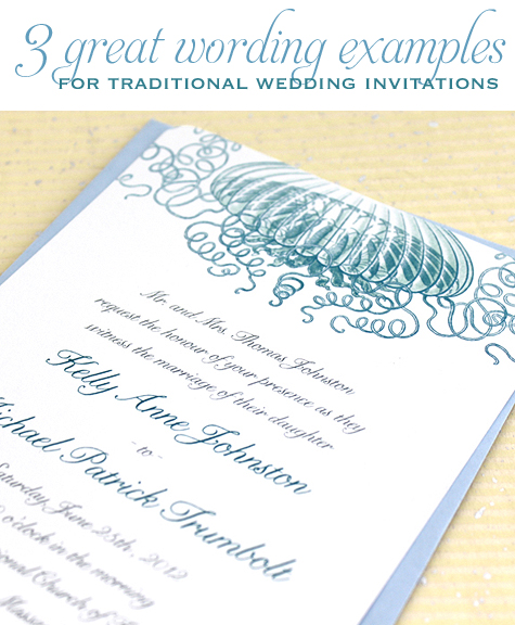 Traditional Wedding Invitation Wording