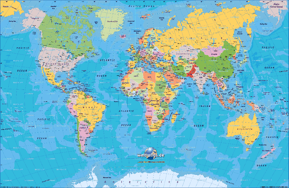 mapa mundi politico. Mapa Mundi - Político