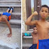 This kid motivating his friends to work out 
