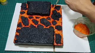 Making and Painting Lava Terrain for your Tabletop Games or Diorama