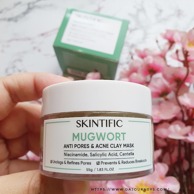 Review SKINTIFIC Mugwort Anti Pores & Acne Clay Mask