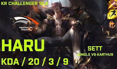 HLE Haru Sett JG vs Karthus - KR Challenger 10.4