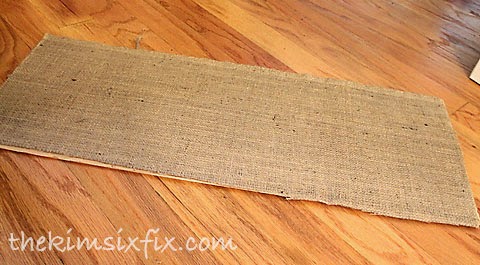 Burlap backed photo frame