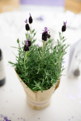 lavender table centrepiece
