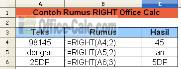 rumus right office calc