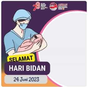 contoh twibbon bidan nasional 2023