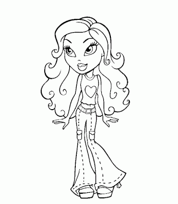 Bratz Coloring Pages on Bratz Dolls Coloring Pages