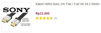 harga kabel hdmi sony