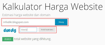 Cara Mudah Cek Harga Blog atau Website