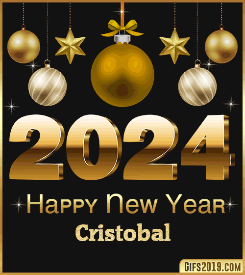 Happy New Year 2024 gif Cristobal