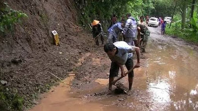 Pemudik, Waspadai Jalan Rawan Longsor Di Solok Selatan 