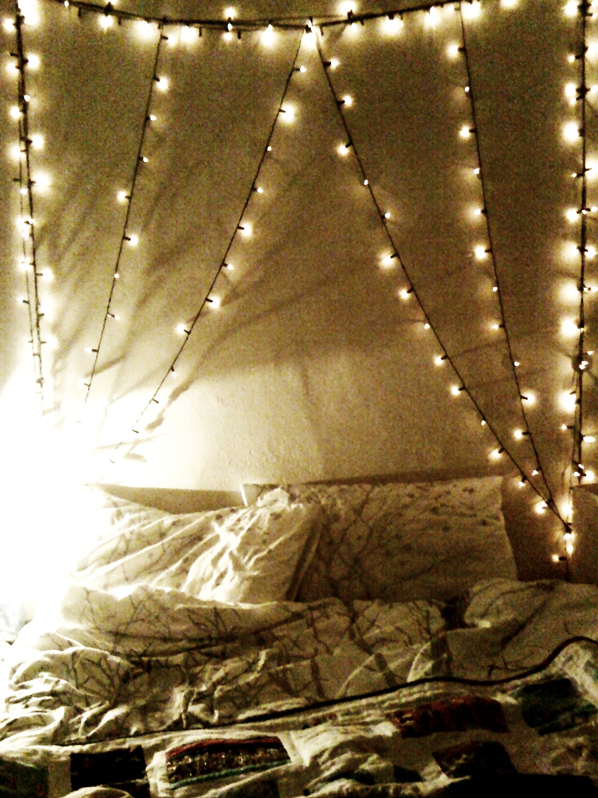 shine little light*: Fairy Light bed.