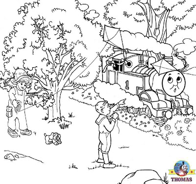 Train Thomas the tank engine and friends coloring book pages for kids printable picture worksheets
