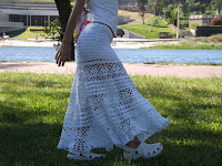 Falda ibicenca blanca ganchillo o crochet