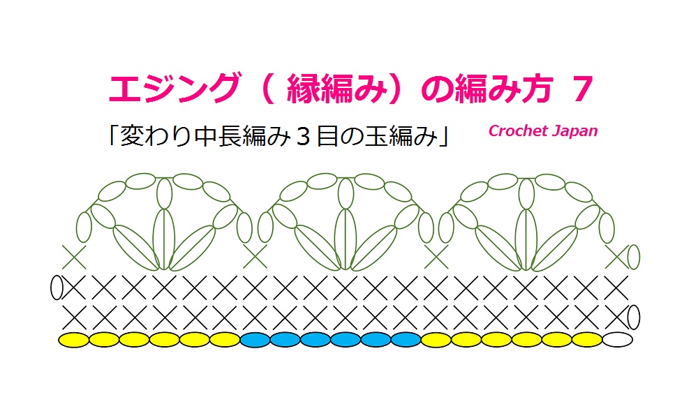 かぎ編み Crochet Japan クロッシェジャパン エジング 縁編み の編み方 ７ かぎ針編み How To Crochet Edging
