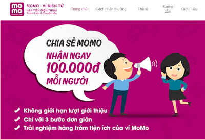 Kết nối Ví MoMo Nhận ngay 100.000 VND