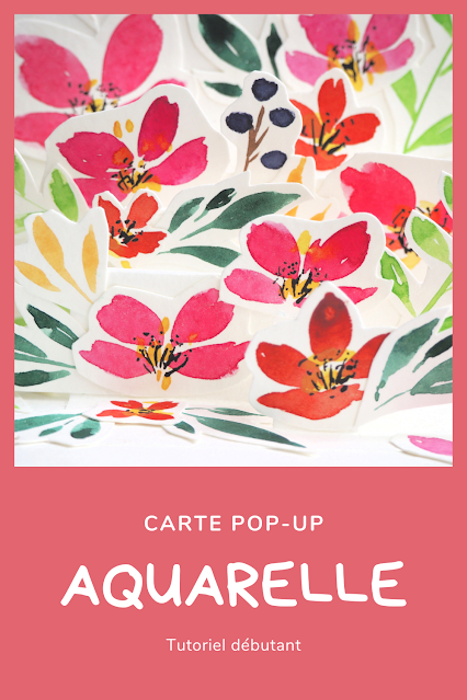 Carte aquarelle pop-up