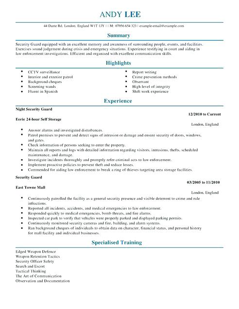 security guard resume example security officer resume security officer resume example resume security skills for security guard resume es free security officer resume security guard sample resume 2019