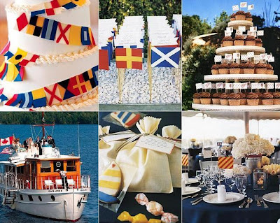 Here is another inspiration board for a nautical wedding theme 