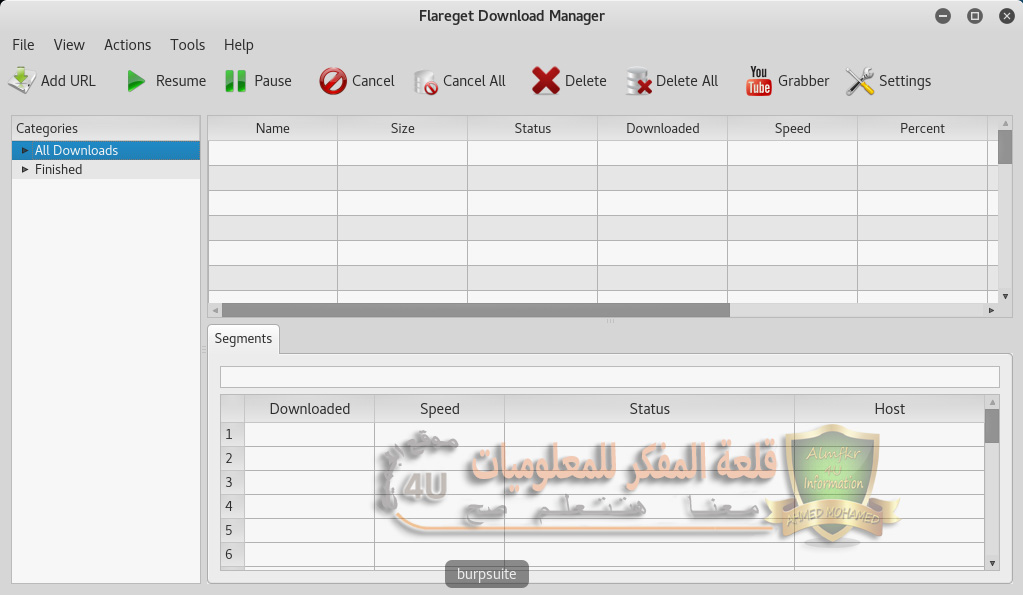 شرح طريقة تثبيت برنامج flareget علي نظام الكالي لينكس بالطريقة الصحيحة افضل برنامج تحميل للملفات بسرعة عالية