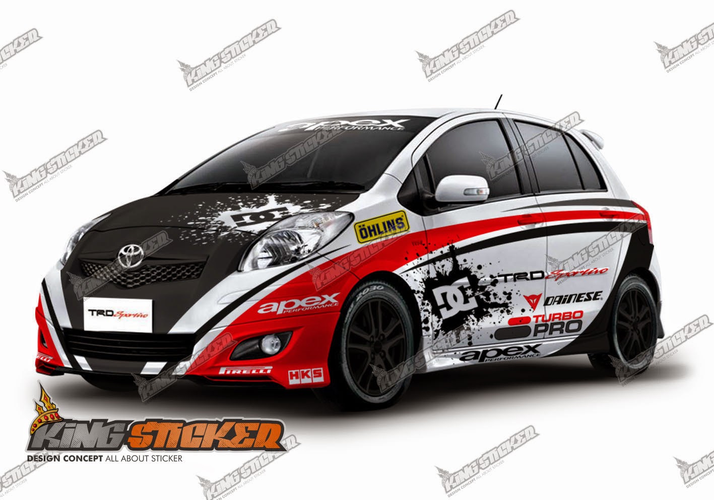 CUTTING STICKER TOYOTA YARIS King Sticker Bali