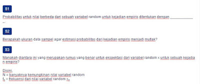 Contoh Soal Ekspektasi variabel random untuk kejadian empiris