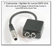 SC1016: Y Connector / Splitter for Leica DMR Unit - Allows the Use of AC Adapter and Wired Shutter Control to Connect to Leica DMR at the Same Time