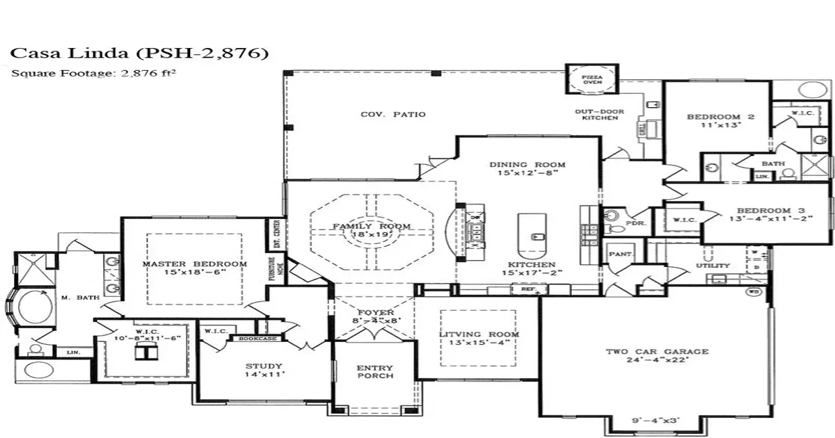 3 Bedroom Ranch Floor Plan