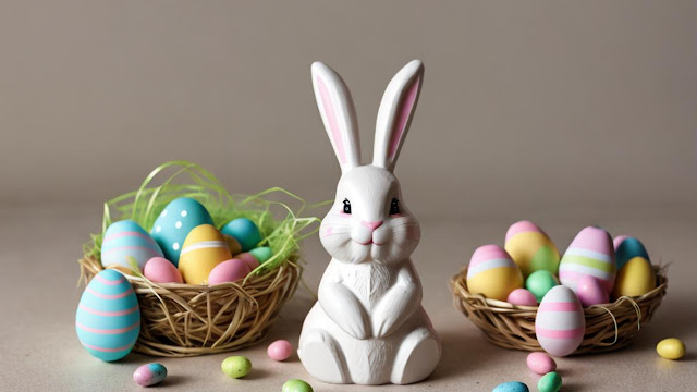 Easter, Bunny, Figurine, Easter Decor, Easter Decorations