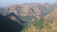 Breathtaking view of the Sahyadri mountains