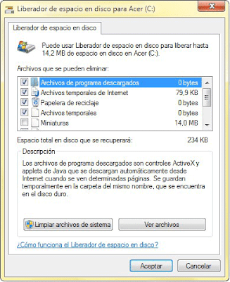 La herramienta nativa de Windows para limpiar el ordenador se llama 'Liberador de espacio en disco'