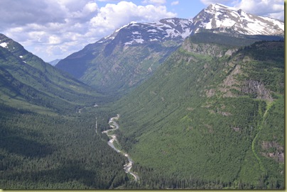 View down valley looking west