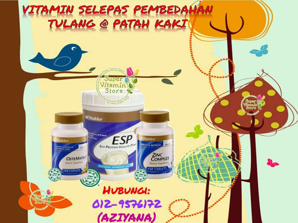 Vitamin selepas pembedahan patah kaki atau tulang dan luka 