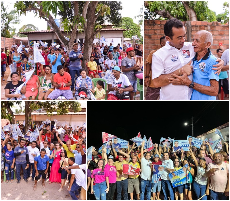 Aluizio Santos e Josimar Maranhãozinho recebem forte apoio político e popular em São Benedito do Rio Preto e Urbano Santos