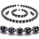 Reduced Black pearl jewellery set