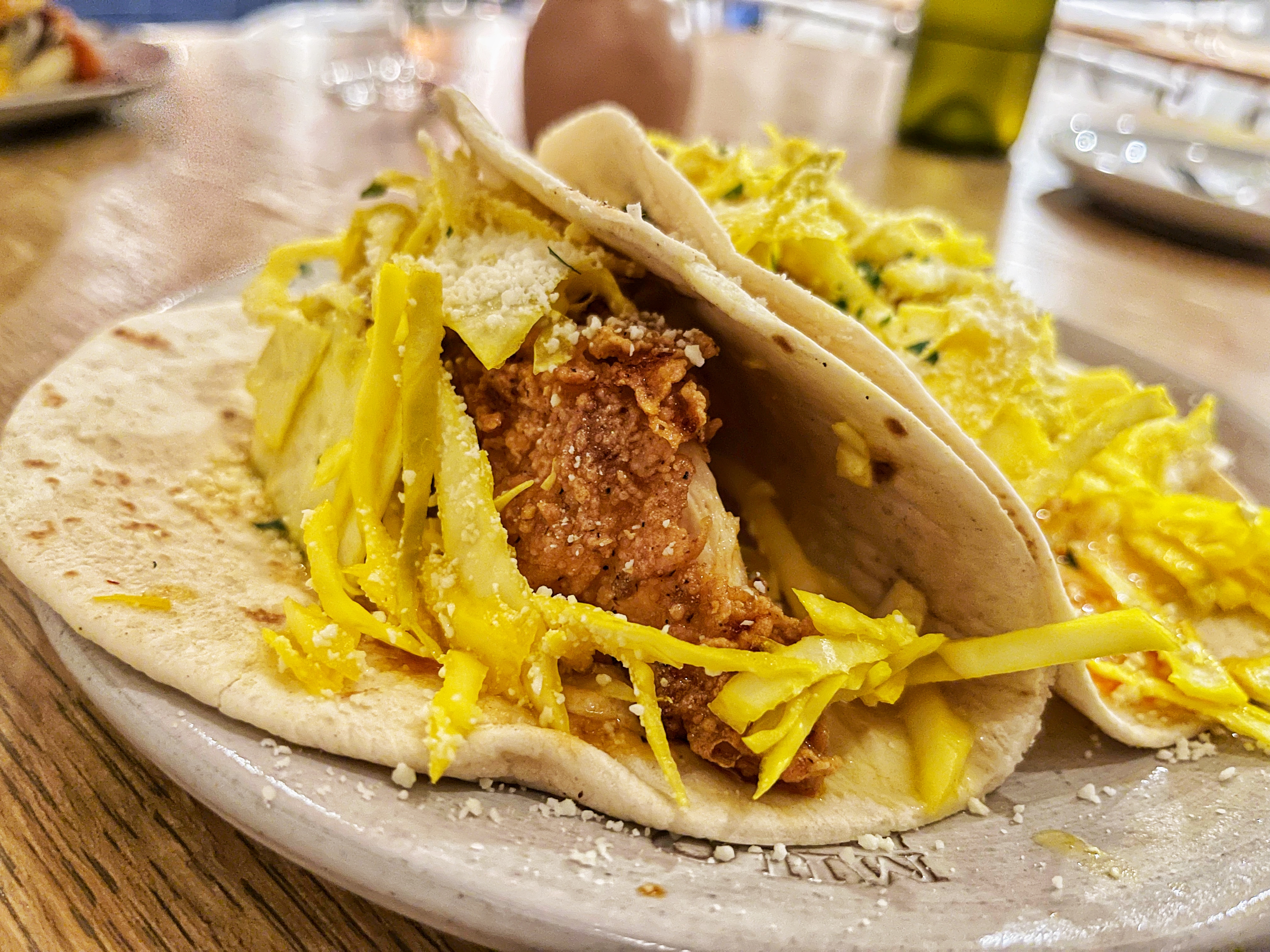 fusion hot chicken tacos in Waco, Texas