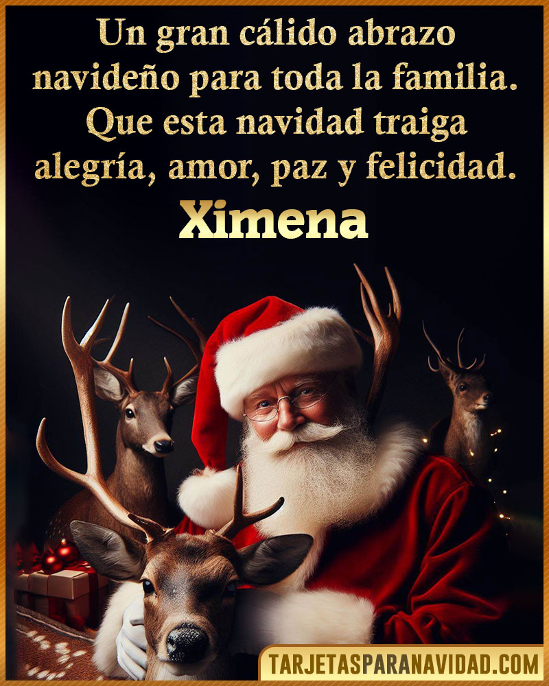 Tarjetas Navideñas personalizadas para Ximena