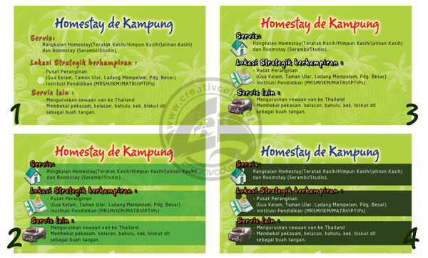 [ Bisnes Kad ] : Homestay De Kampung - CreativColor 