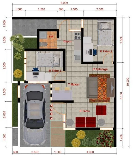 Desain inspiratif rumah minimalis atap datar 1 lantai