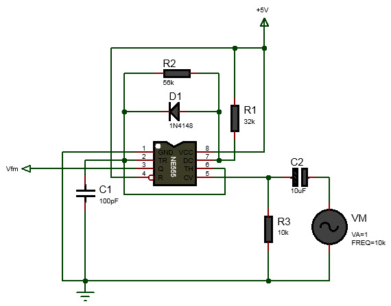 555 timer frequency modulation circuit