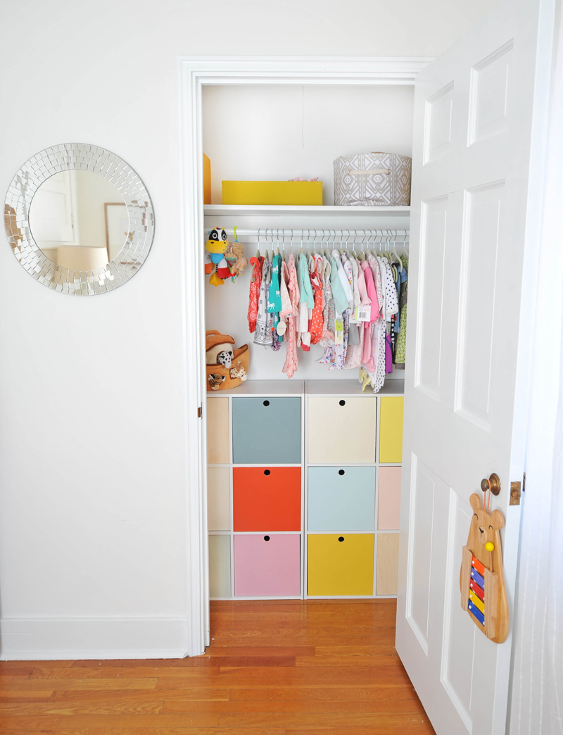 DIY Cube Nursery Closet Storage Organizer