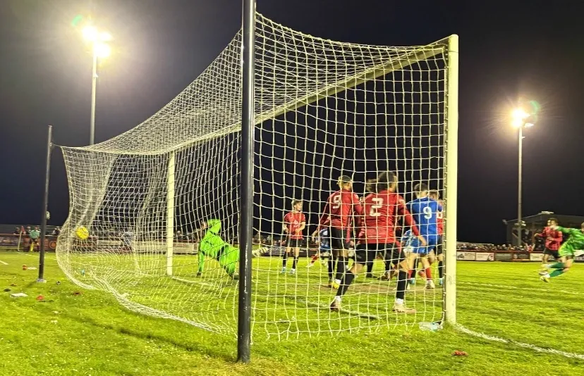 Non-league goalkeeper scores spectacular last-minute SCISSOR KICK