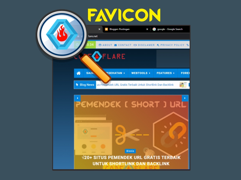 Cara Membuat Dan Memasang FAVICON Blogger