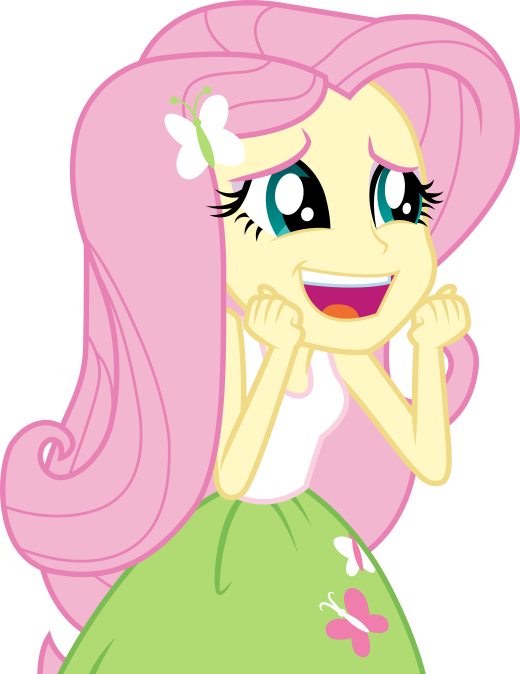 Fluttershy is happy by Silver Map Wolf 