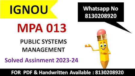 Mpa 013 solved assignment 2023 24 ignou