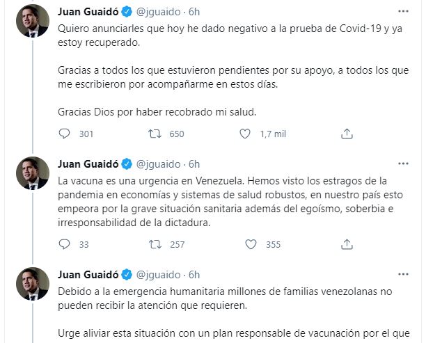 Guaidó anuncia que dará los pasos para acabar con la dictadura