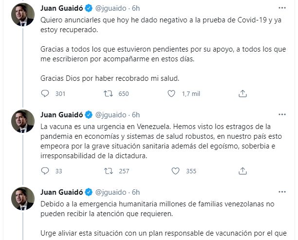 Guaidó anuncia que dará los pasos para acabar con la dictadura